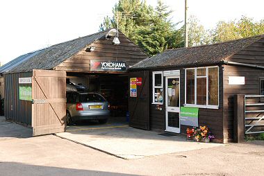 The original garage and the office/reception area. 